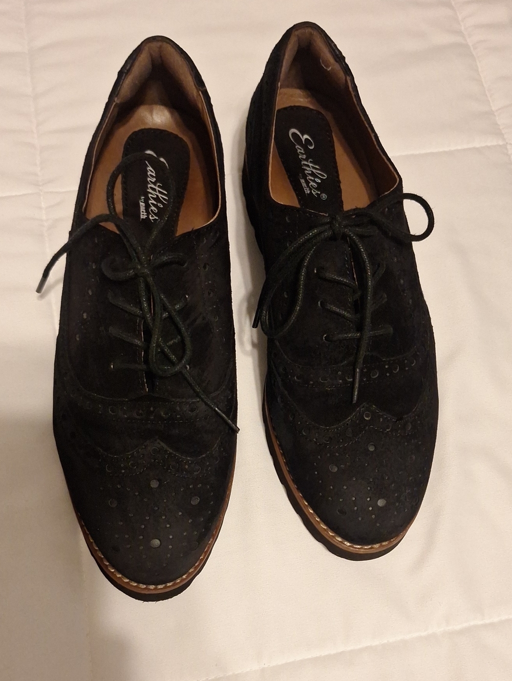 Earthie's Black Suede Oxford